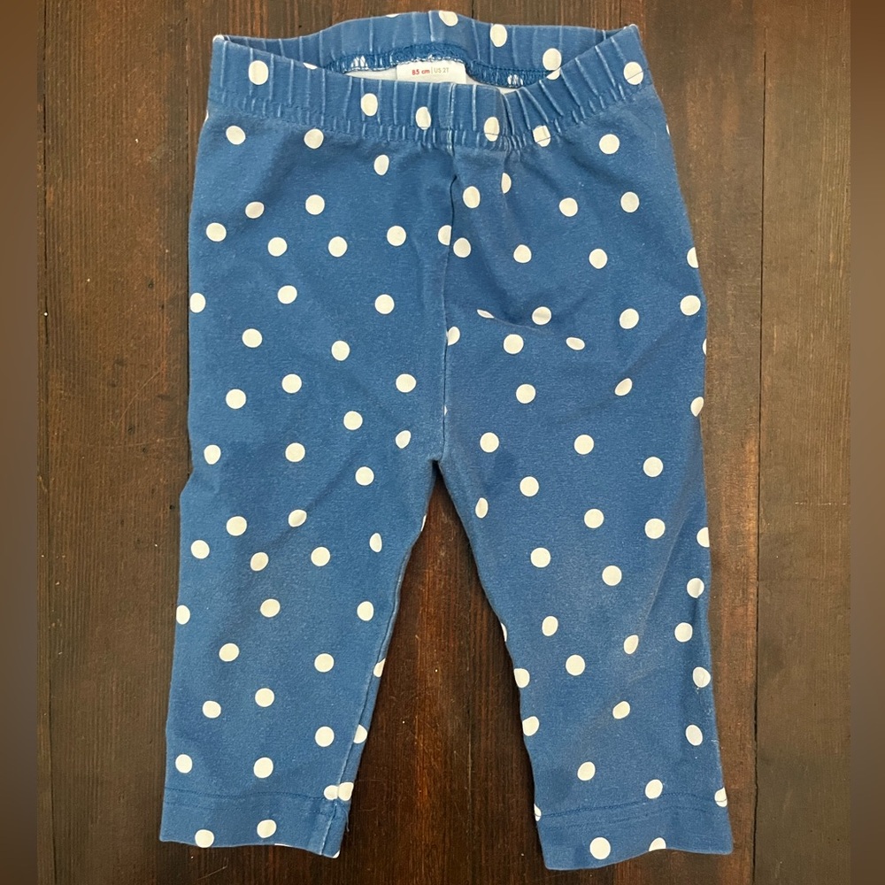 Hanna Andersson polka dot capri leggings, 2T